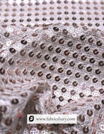 Allover Gold Sequins Work with Viscose Thread Embroidery #855