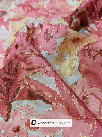 Beautiful Floral Poly Organza Position Print Fabric