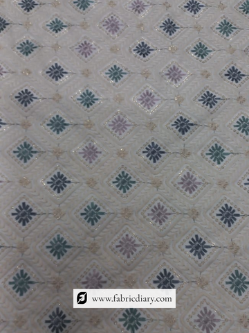 Designer Kurta Embroidered Malai Satin Fabric
