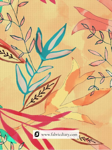 Elegant Printed Poly Linen Cotton