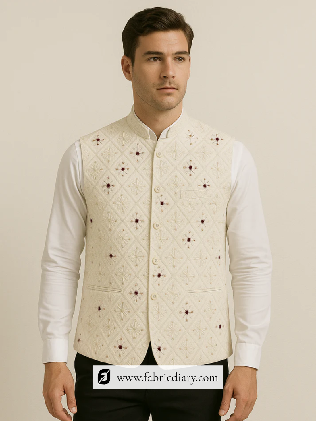 Embroidered Menswear Waistcoat