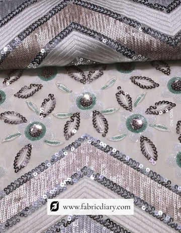 Floral Sequin Fabric for Women's Global Fashion Dresses