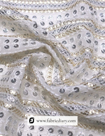Gold & Silver Sequins Fabric – #876