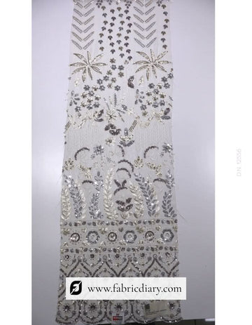 Indian Luxury Sequin Fabric with Daman Pattern for Designer Dresses