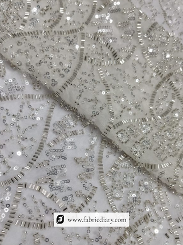 Luxurious Heavy Beaded Embroidery Fabric – Beaded Lace