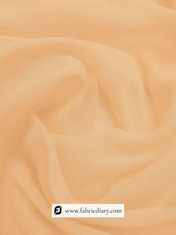 Orange Dyed Viscose Organza Fabric