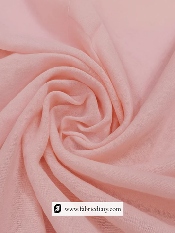 Pink Dyed Pure Mull Cotton-Off White Fabric