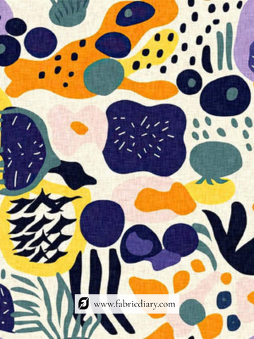 Poly Abstract Printed Fabric