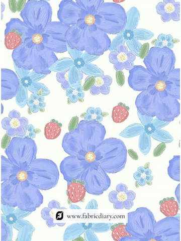 Poly Linen Print Fabric