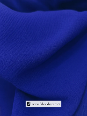 Royal Blue Dyed Pure German Chiffon
