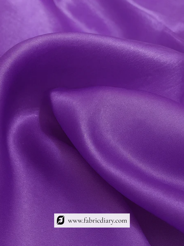Royal Purple Dyed Pure Tissue Anmol Fabric