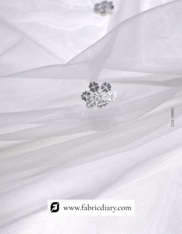 Luxurious Designer Sequin Mono Dupatta Fabric – #860