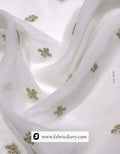 Embroidered butti fabric with gold zari – wholesale ethnic fashion material