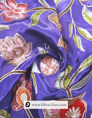 Fabric Diary grey green floral panel for local designers