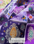 Purple Position Print Jacquard Fabric – Mysore King Style