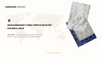 Mesh Embroidery Fabric Stretch Recovery for Bridal Wear