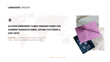 Allover Embroidery Fabric Premium Fabric for Garment Manufacturers, Apparel Factories & CMT Units
