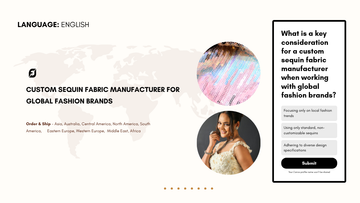 Custom Sequin Fabric Manufacturer For Global Fashion Brands