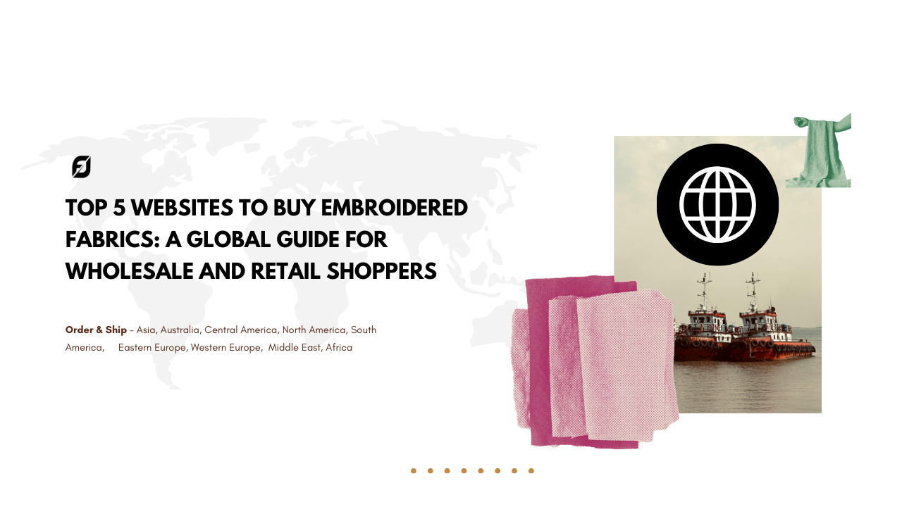 Top 5 Embroidered Fabric Websites for Wholesale and Retail Buyers