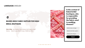 Beaded Mesh Fabric Supplier for Dubai Bridal Boutiques
