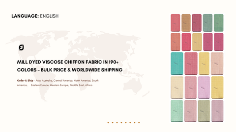 Mill Dyed Viscose Chiffon Fabric in 190+ Colors – Bulk Price & Worldwide Shipping