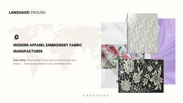 Modern Apparel Embroidery Fabric Manufacturer India