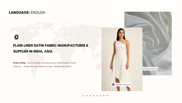Plain Linen Satin Fabric Manufacturer & Supplier in India, Asia