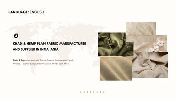 Khadi & Hemp Plain Fabric Manufacturer and Supplier in India, Asia
