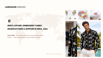 Men’s Apparel Embroidery Fabric Manufacturer & Supplier in India, Asia