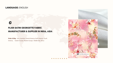 Plain Satin Georgette Fabric Manufacturer & Supplier in India, Asia