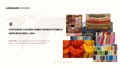 Customize Colored Fabric Manufacturer & Supplier in India, Asia