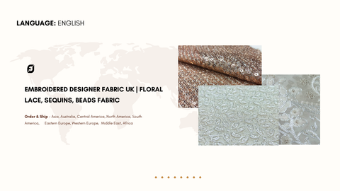 Embroidered Designer Fabric Uk