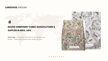 Beaded Embroidery Fabric Manufacturer & Supplier in India, Asia