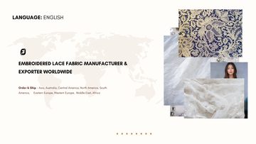 Embroidered Lace Fabric Manufacturer & Exporter Worldwide