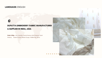 Dupatta Embroidery Fabric Manufacturer & Supplier in India, Asia