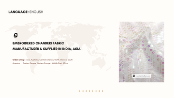 Embroidered Chanderi Fabric Manufacturer & Supplier in India, Asia