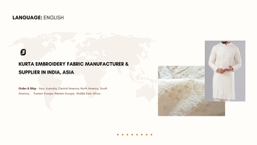 Kurta Embroidery Fabric Manufacturer & Supplier in India, Asia
