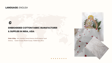 Embroidered Cotton Fabric Manufacturer & Supplier in India, Asia