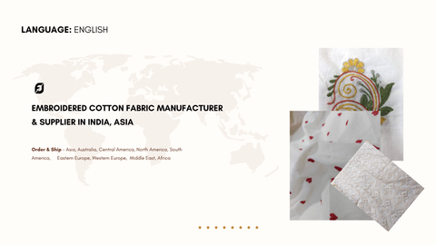 Embroidered Cotton Fabric Manufacturer & Supplier in India, Asia