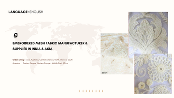 Embroidered Mesh Fabric Manufacturer & Supplier in India & Asia