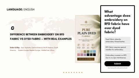 Difference Between Embroidery On RFD Fabric Vs Dyed Fabric — With Real Examples