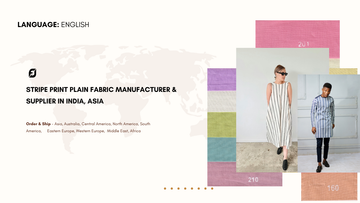 Stripe Print Plain Fabric Manufacturer & Supplier in India, Asia