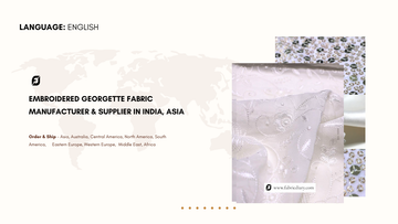 Embroidered Georgette Fabric Manufacturer & Supplier in India, Asia
