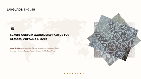 Luxury Custom Embroidered Fabrics Manufacturer & Supplier in India