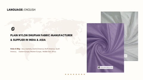 Plain Nylon Dhupian Fabric Manufacturer & Supplier in India & Asia