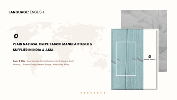 Plain Natural Crepe Fabric Manufacturer & Supplier in India & Asia