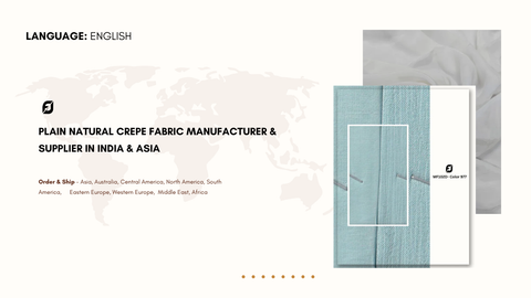Plain Natural Crepe Fabric Manufacturer & Supplier in India & Asia