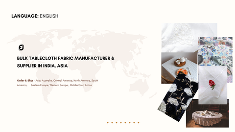Bulk Tablecloth Fabric Manufacturer & Supplier in India, Asia