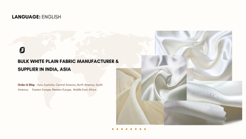 Bulk White Plain Fabric Manufacturer & Supplier in India, Asia
