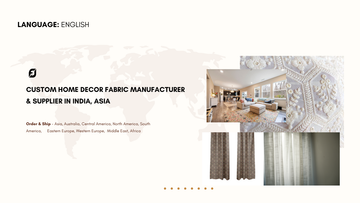 Custom Home Decor Fabric Manufacturer & Supplier in India, Asia